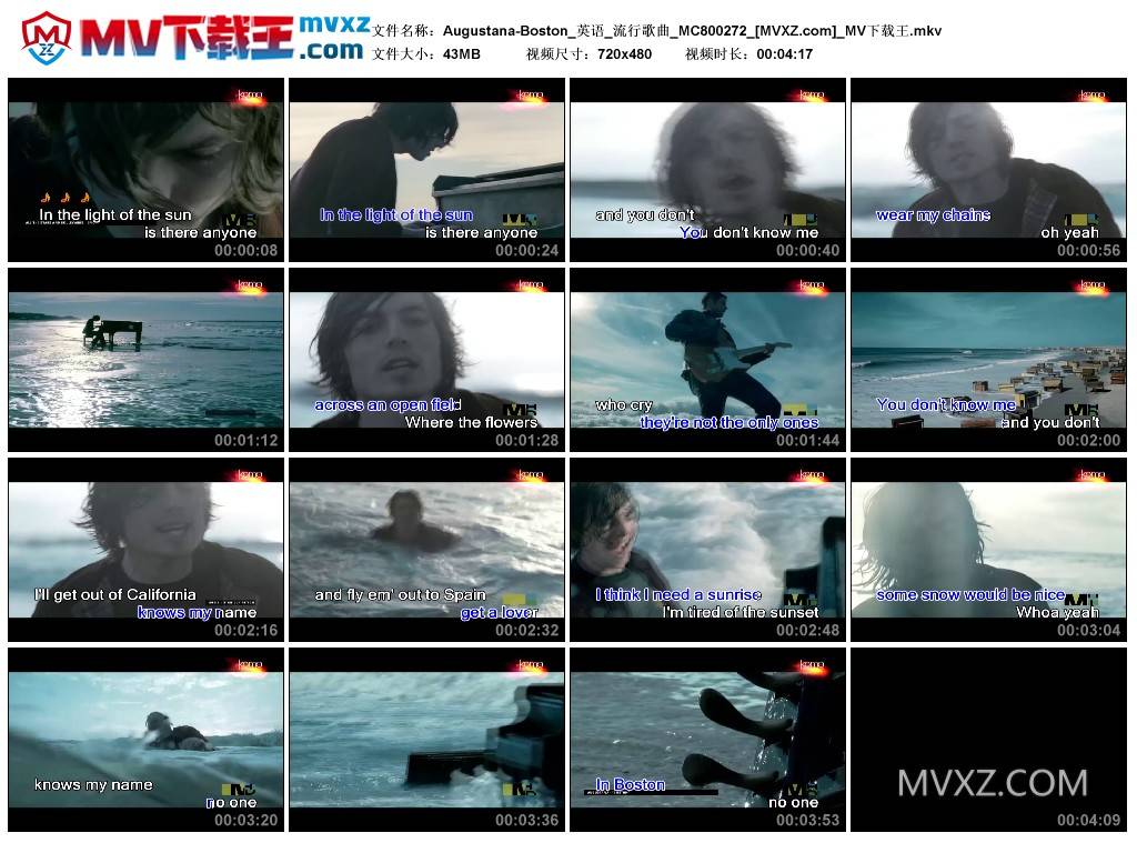 Augustana-Boston_英语_流行歌曲_MC800272